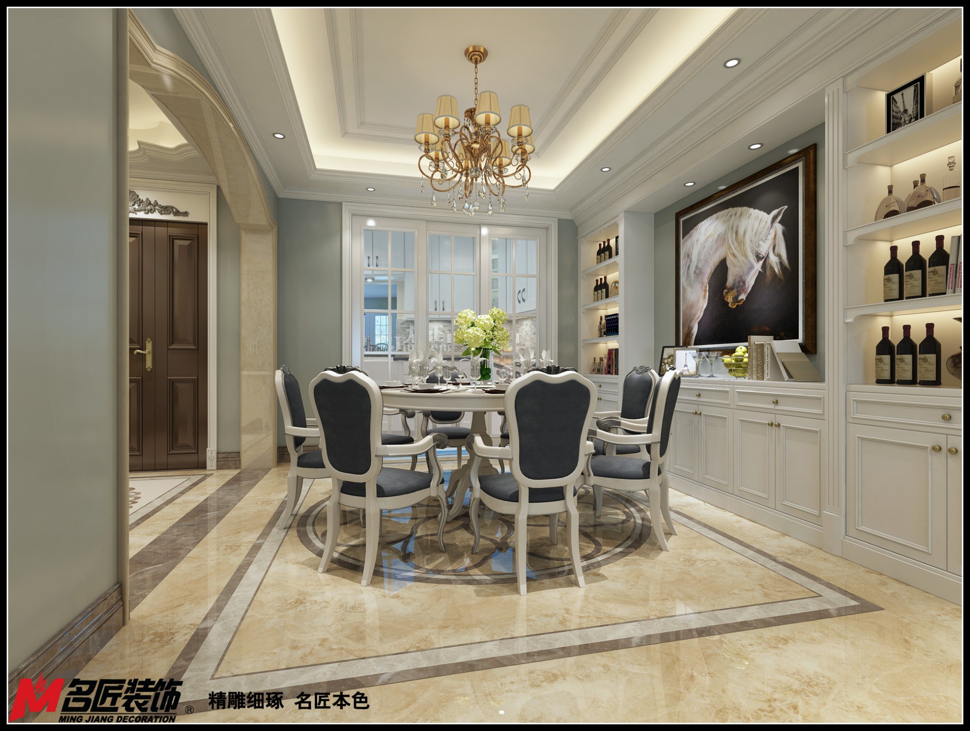 德陽(yáng)市東電三區(qū).歐式風(fēng)格別墅裝修案例