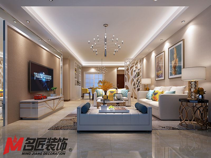 河源市得嘉花園現(xiàn)代簡約風(fēng)格三居室裝修案例